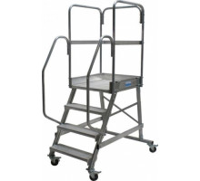 Лестница с платформой KRAUSE CORDA 4 ступени, передвижная 820020