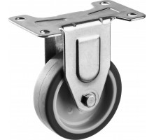 Колесо промышленное ЗУБР d=75 мм, г/п 60 кг неповоротное (термопластич. резина/полипропилен) 30946-75-F