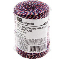 Нить СИБРТЕХ ХБ 50 тексх15, триколор, 120 м сменный блок 94155