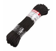 Шнур плетеный REXANT 77-1751-1 с сердечником 7мм 50м (черный)